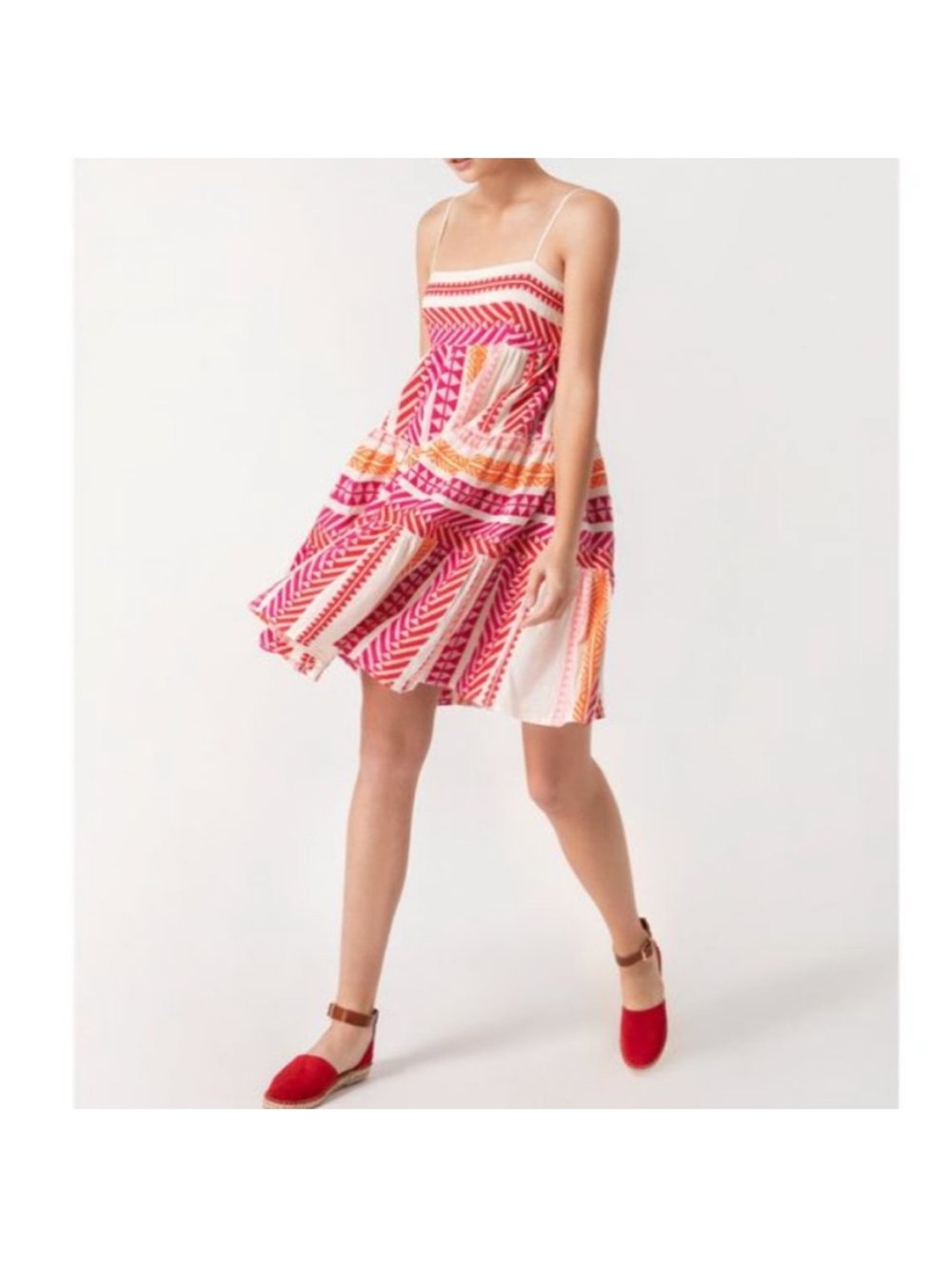 Anthropologie x Devotion Twins Lilou Boho Aztec Swing Dress Size Lg NWT